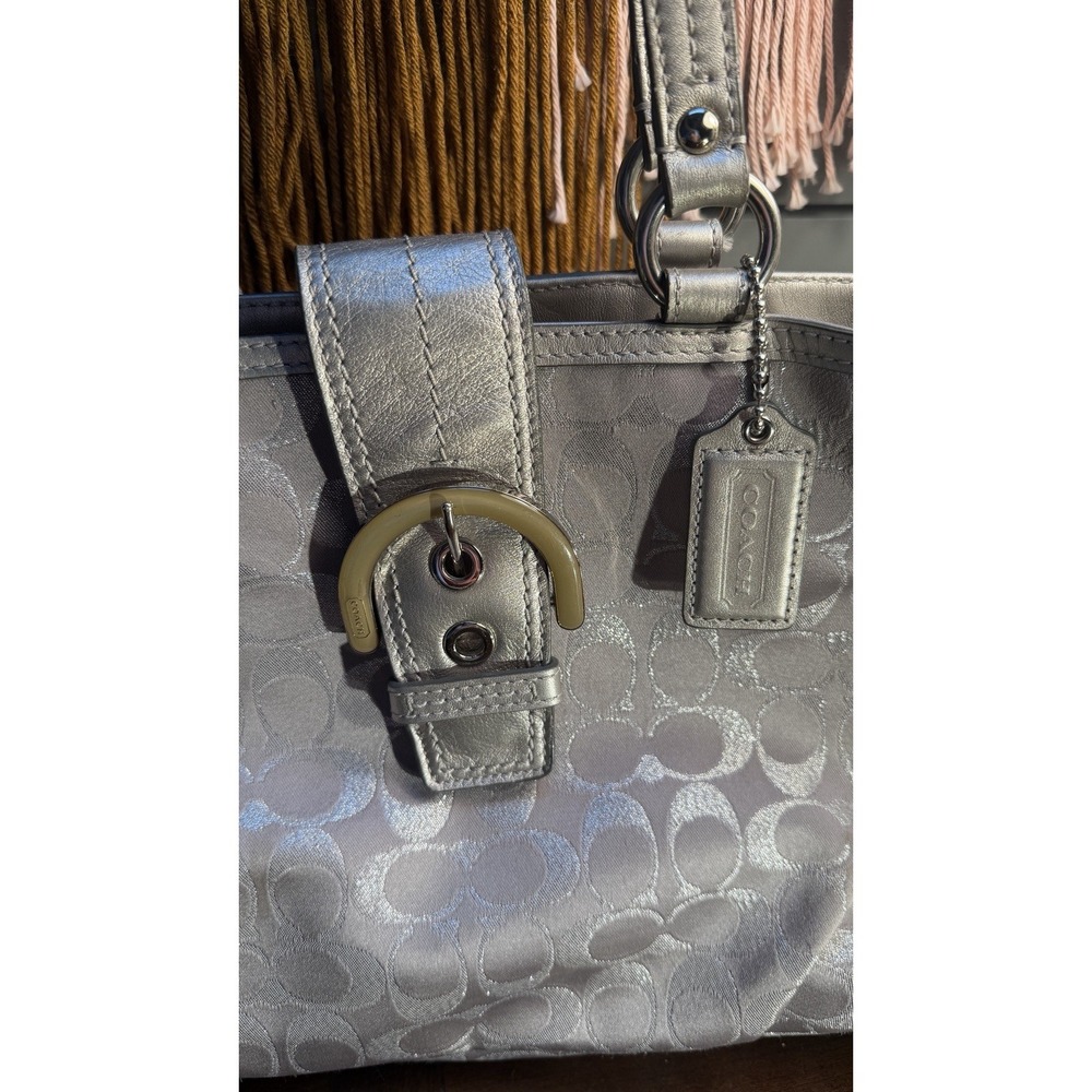 Coach Y2K Soho Logo Canvas Metallic Carryall Purse Ba… - Gem